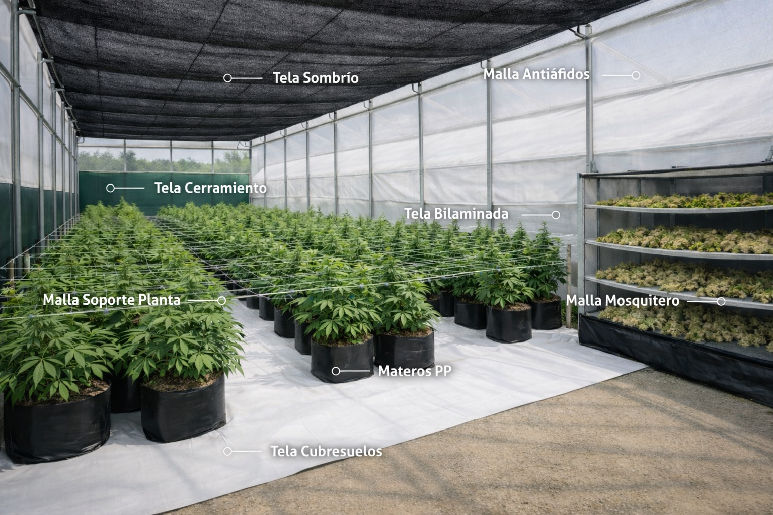 Productos para proteger y aumentar la productividad para cultivo de flores