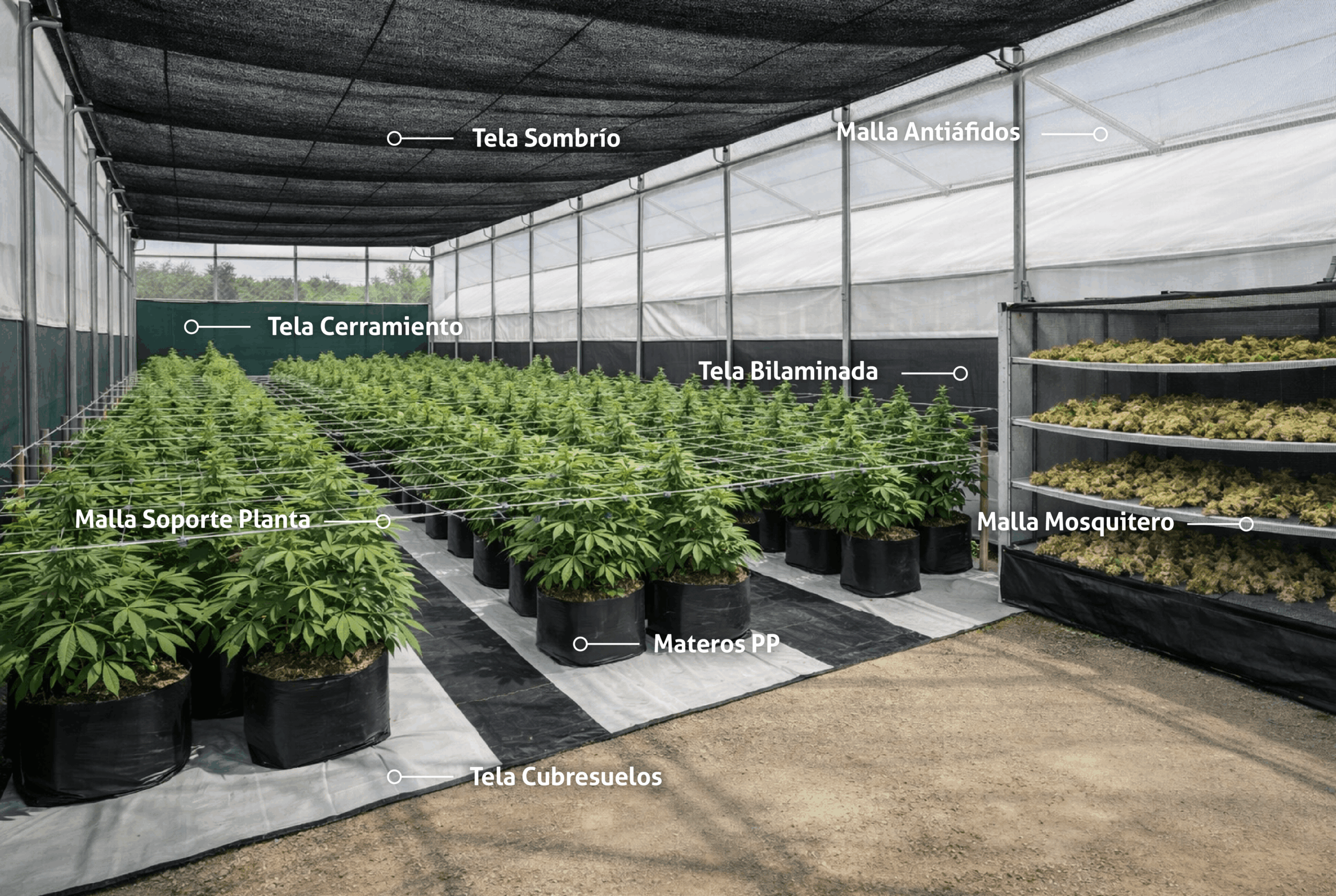 Productos para proteger y aumentar la productividad para cultivo de flores