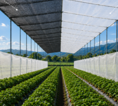 Mallas agrícolas en cultivo